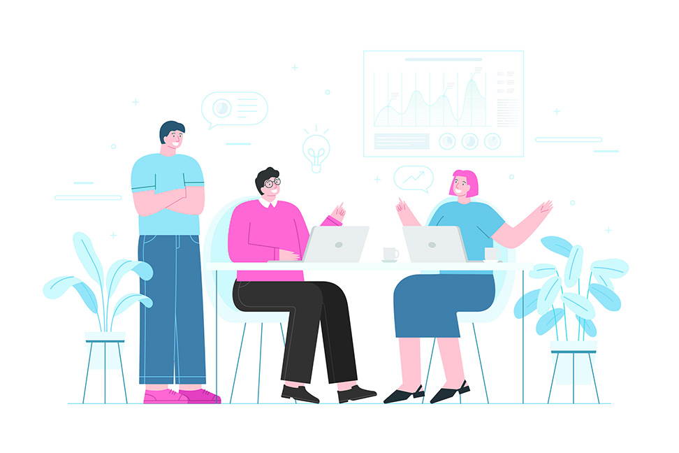Our team at work